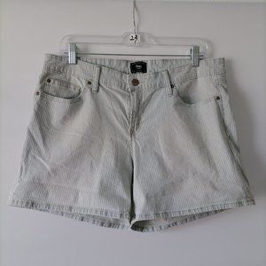 GAP Women's Striped Jean Shorts - Gray